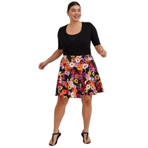 Torrid Floral Mini Skirt